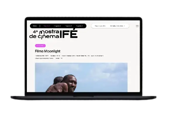 capa do projeto da Timoneira Produções e o seu novo site Mostra de Cinema Ifé - Canzar - serviços de desenvolvimento de sites otimizados