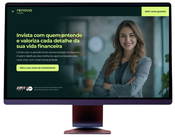 desenvolvido pela agencia canzar - novo site renova invest assessoria de investimentos btg pactual